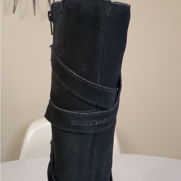SKECHERS Black Suede & Leather Tall Boot !!! - Picture 4 of 8